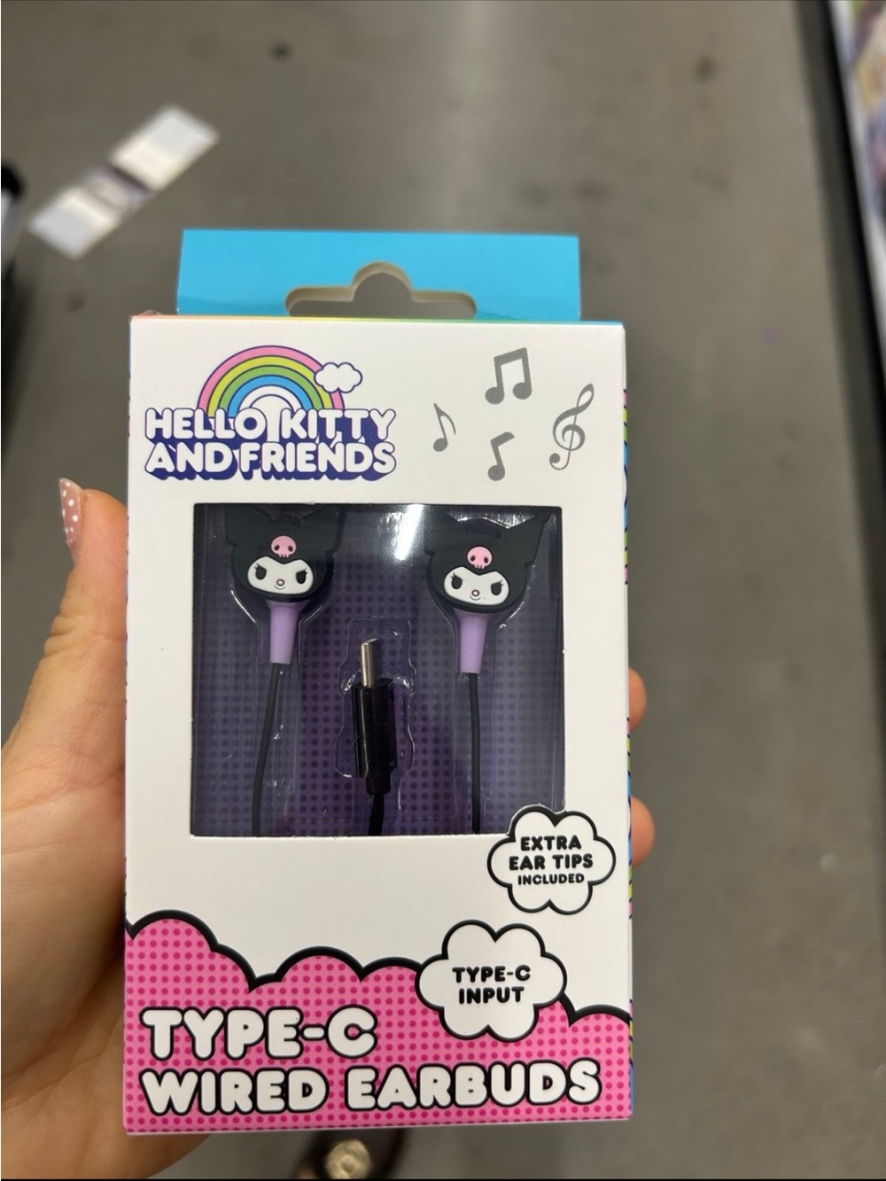 NWT Kuromi Type-C Wired Earbuds